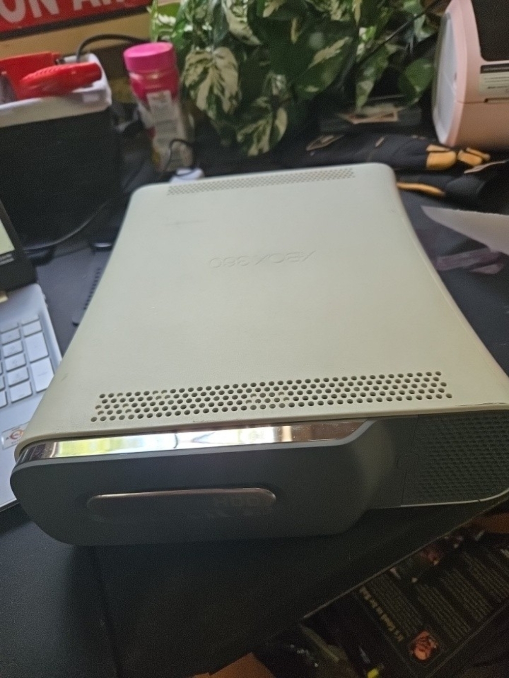 Microsoft Xbox 360 Console in White with Chrome Trim, Untested